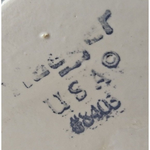 Vintage Haeger Pottery Vase #8403 Ribbed Pitcher Ewer Gloss White Cream (read) - Picture 6 of 10